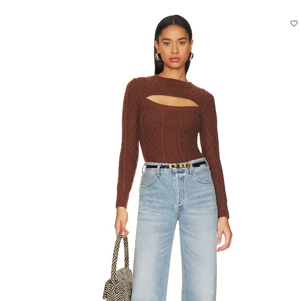 MORE TO COME Zaria Cut Out Sweater